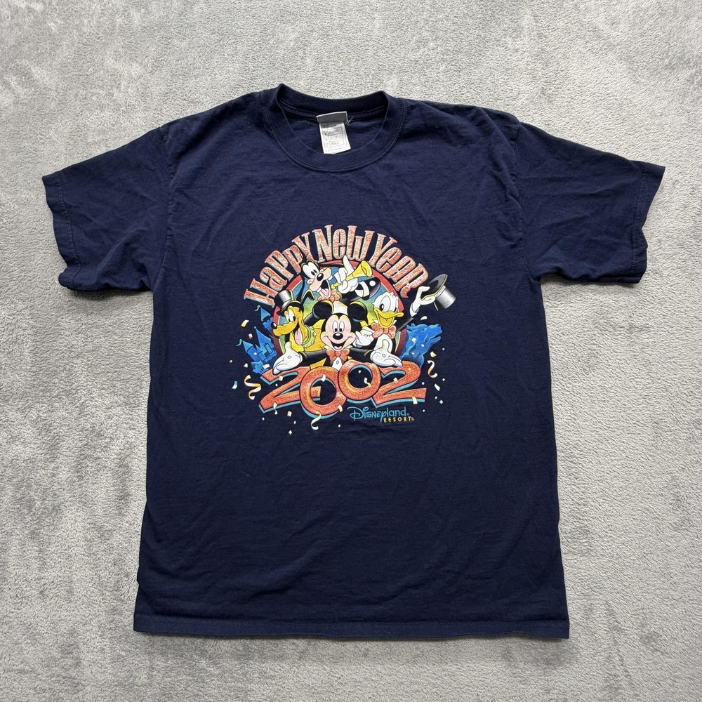 Vintage Disneyland Resort Shirt Mens‎ L Blue 2002 Mickey Graphic Tee 2000s